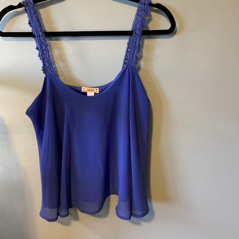 Blue Crop tank top flowy rave 90’s Y2k boho bohemian vibes